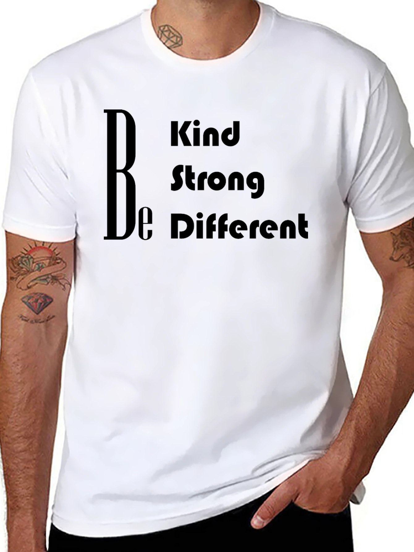 Be Kind Strong Different Black T-Shirt