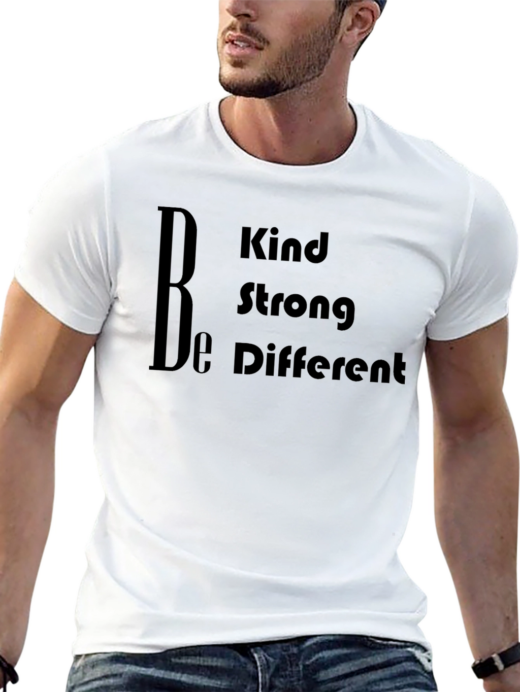 Be Kind Strong Different Black T-Shirt