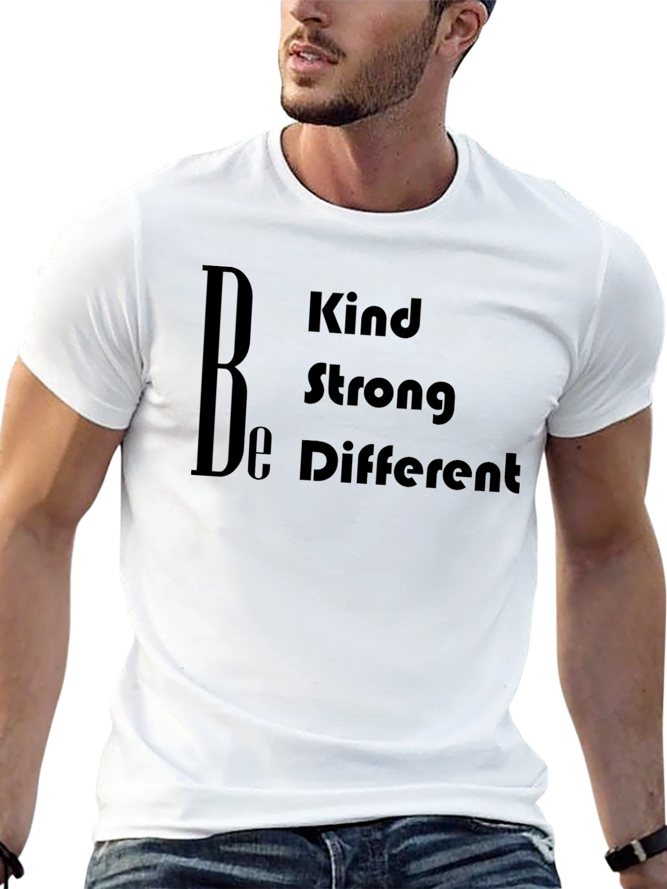 Be Kind Strong Different Black T-Shirt