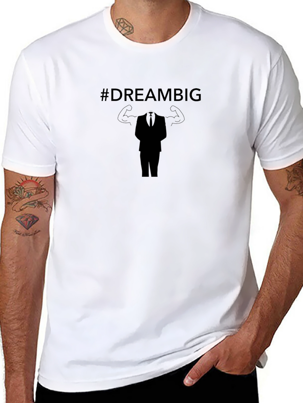 Dream Big Graphic Tee - Motivational Black T-Shirt