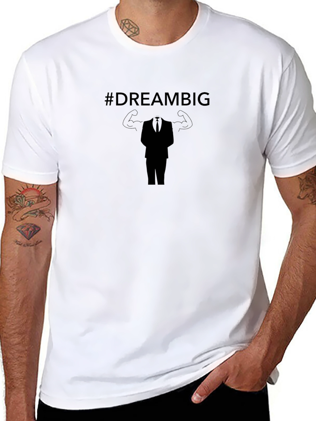 Dream Big Graphic Tee - Motivational Black T-Shirt