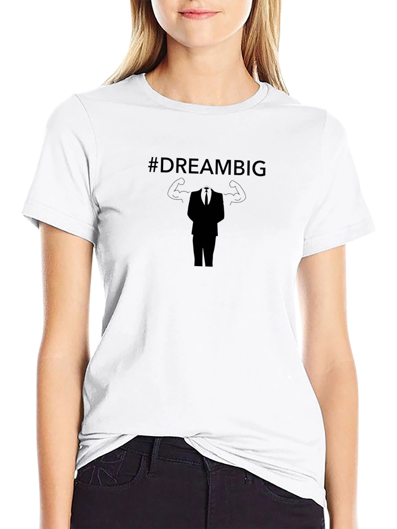 Dream Big Graphic Tee - Motivational Black T-Shirt