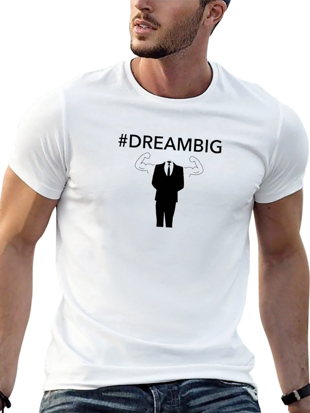 Dream Big Graphic Tee - Motivational Black T-Shirt