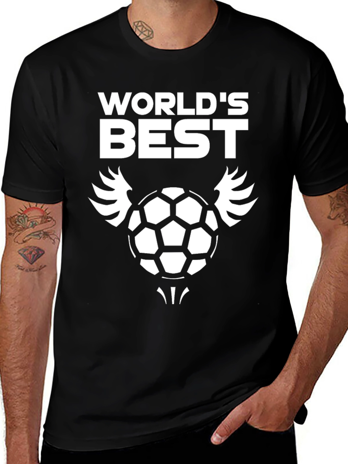 Worlds Best Soccer T-Shirt - Black Graphic Tee