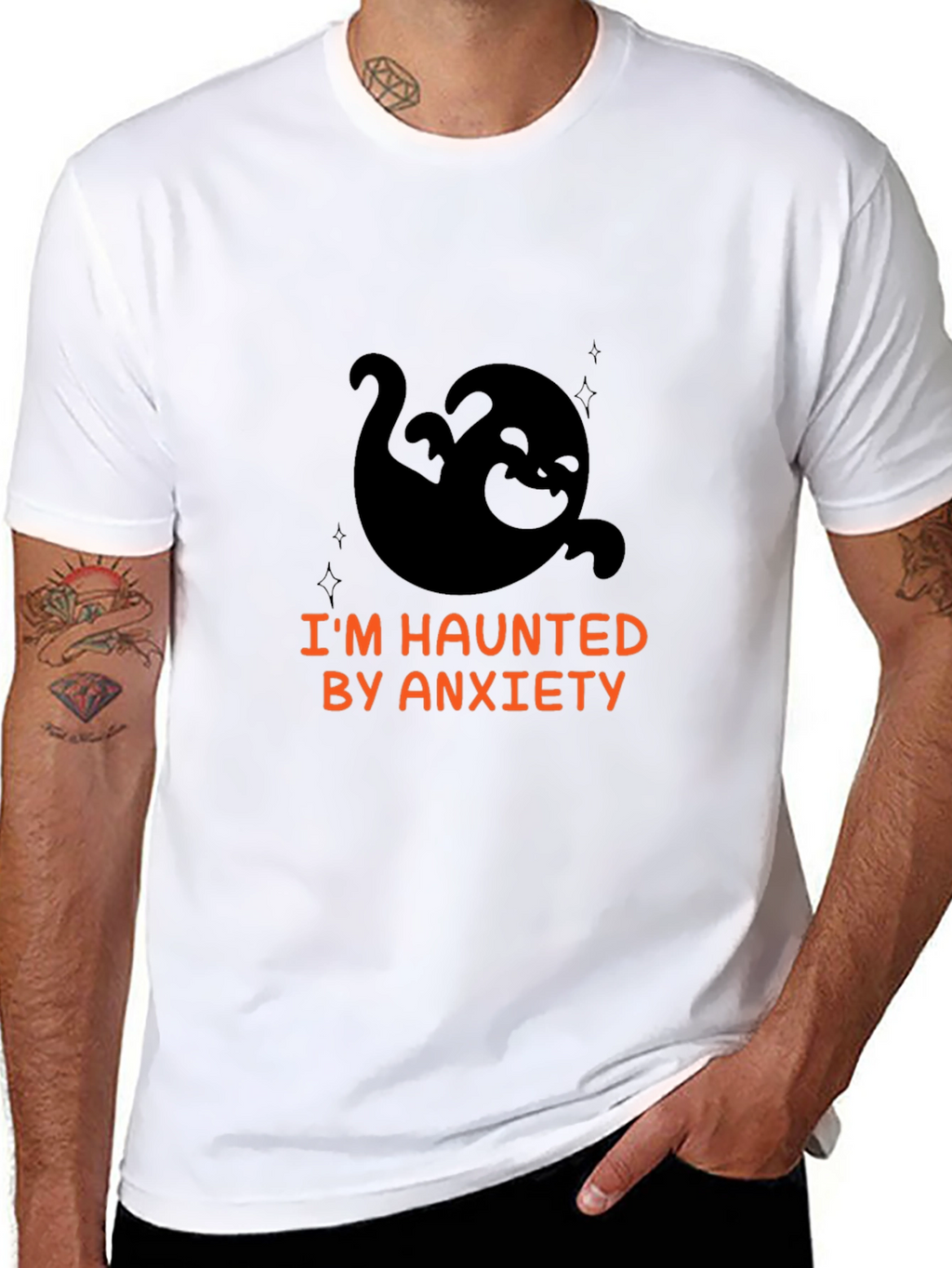 Haunted by Anxiety Graphic Tee - Soft Cotton Blend