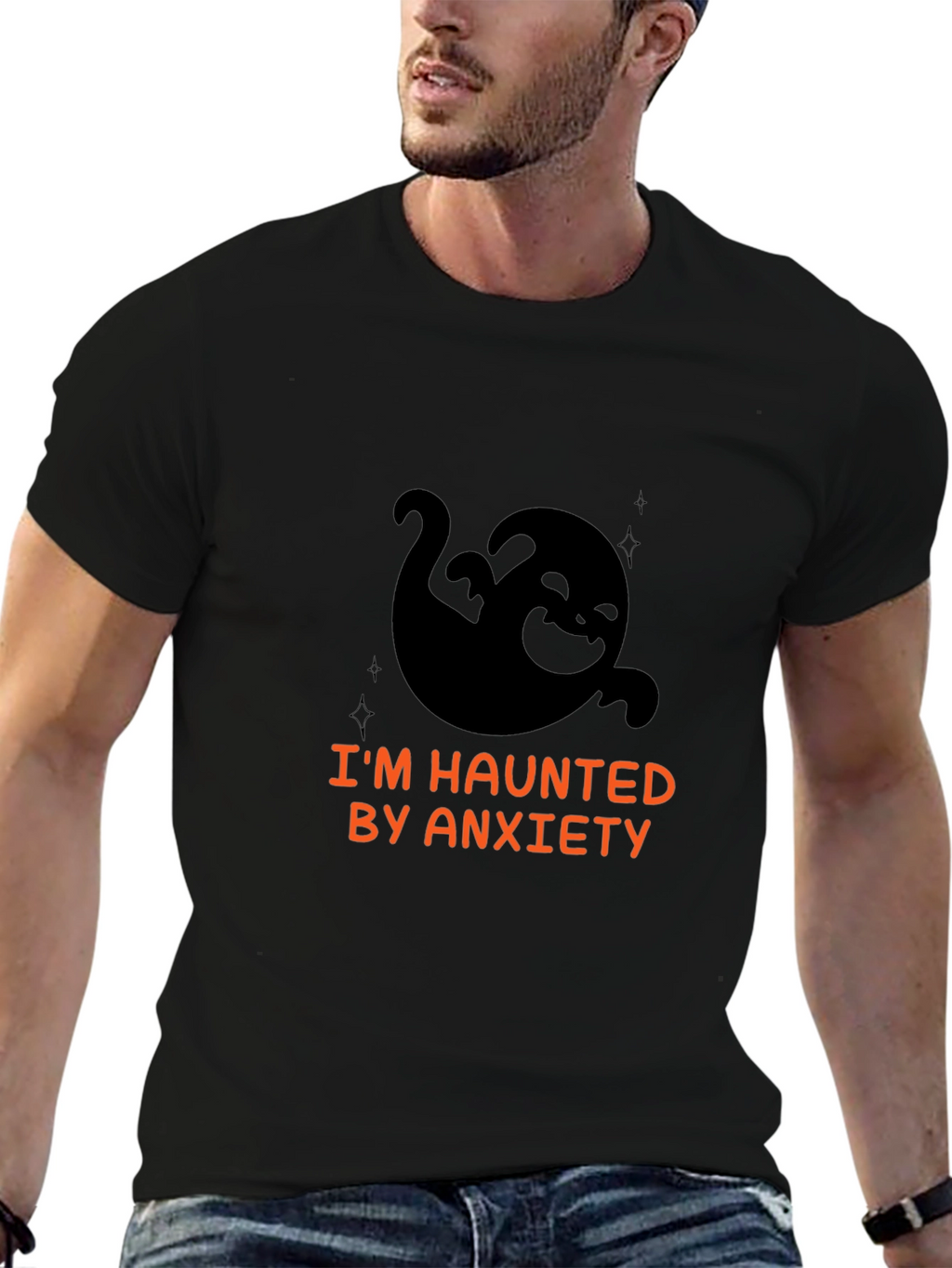 Haunted by Anxiety Graphic Tee - Soft Cotton Blend