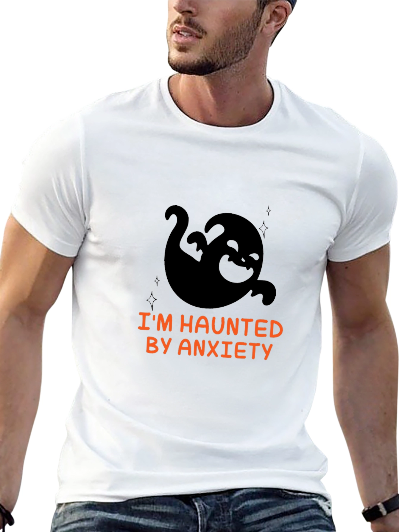 Haunted by Anxiety Graphic Tee - Soft Cotton Blend