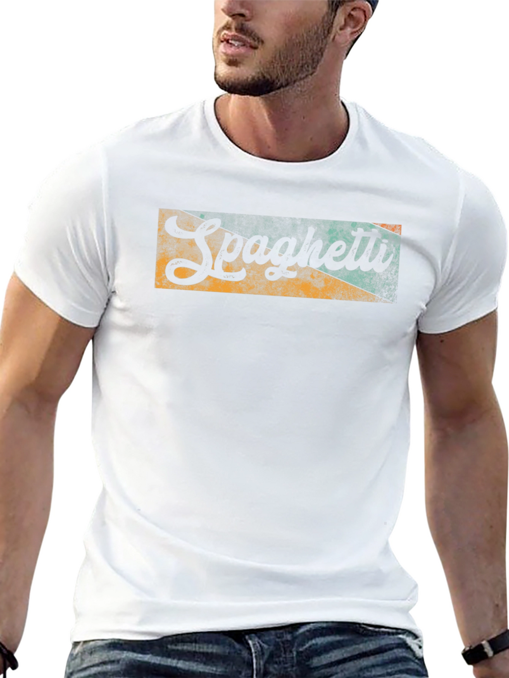 Retro Spaghetti Graphic Tee - Classic Comfort