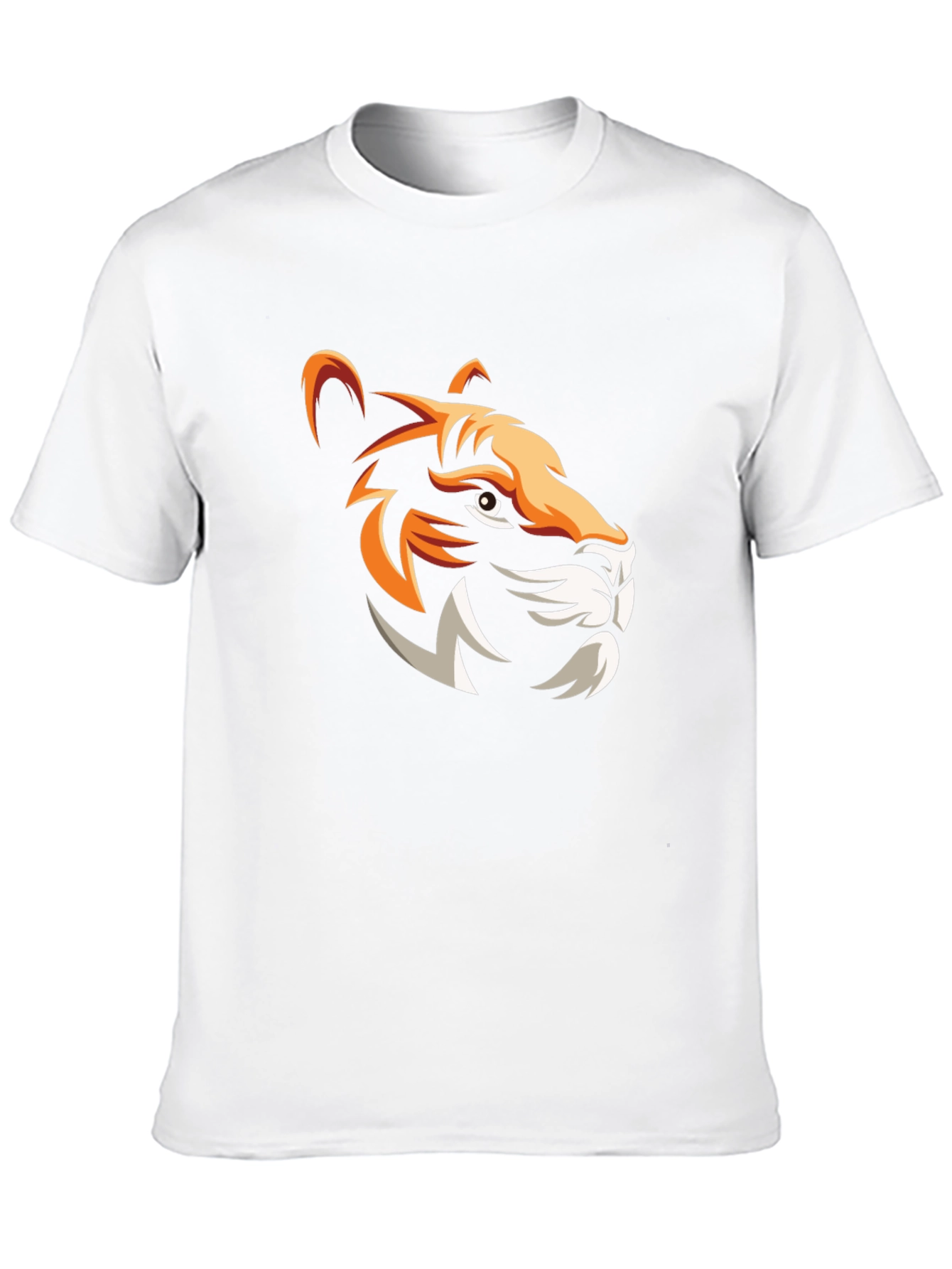 Bold Tiger Graphic Print Mens Black T-Shirt