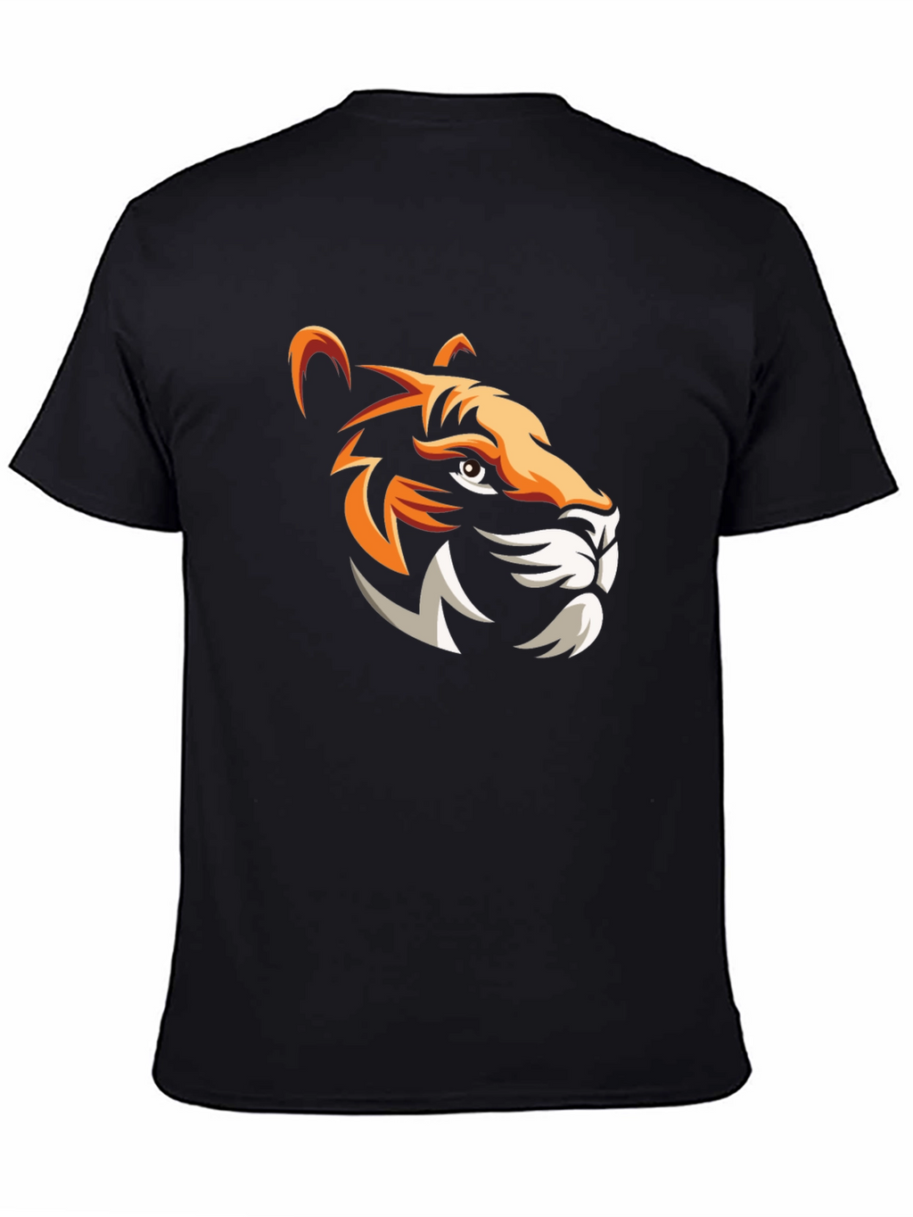 Bold Tiger Graphic Print Mens Black T-Shirt