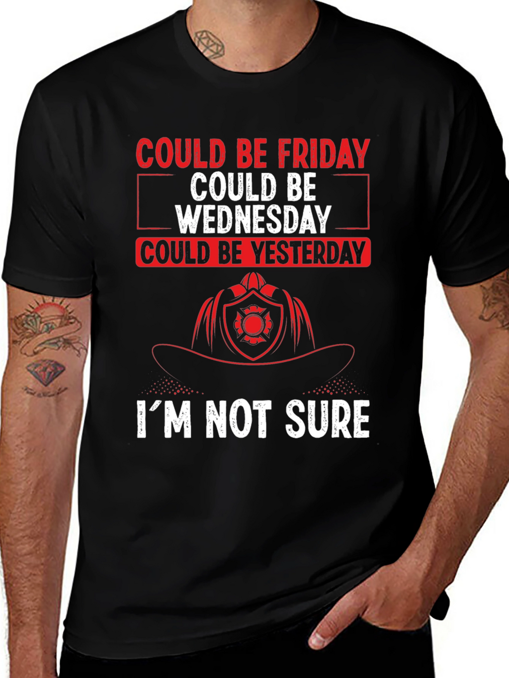Could Be Friday Mens T-Shirt - Firefighter Design