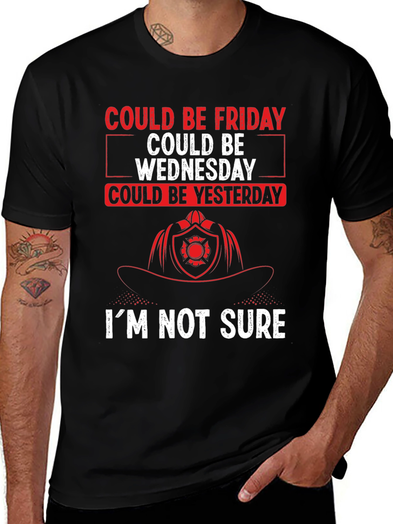 Could Be Friday Mens T-Shirt - Firefighter Design