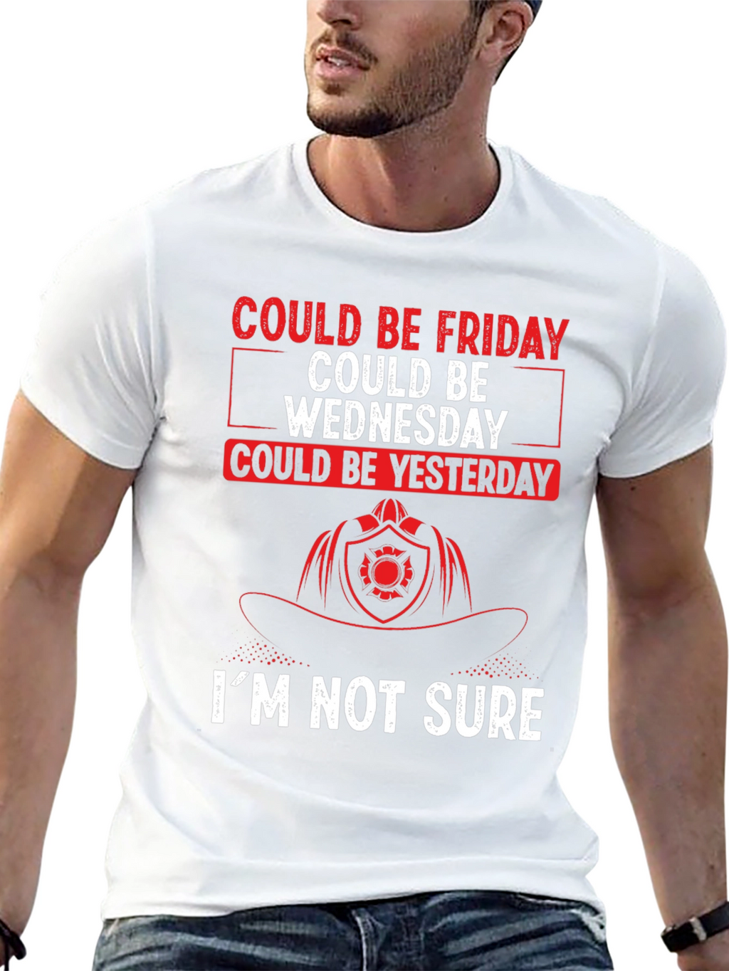 Could Be Friday Mens T-Shirt - Firefighter Design