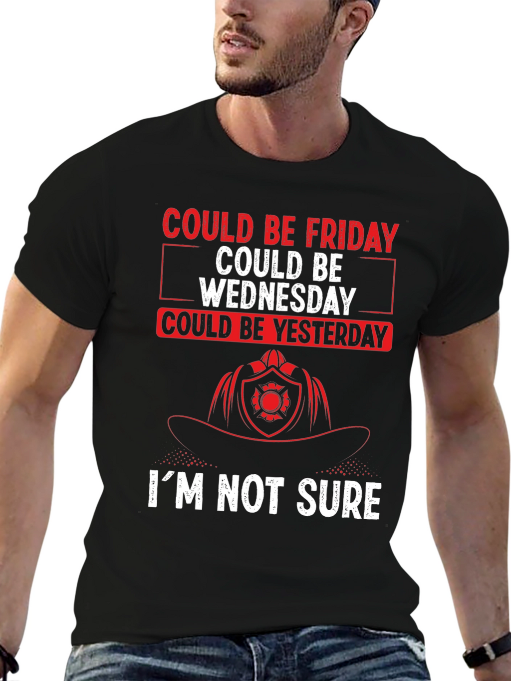 Could Be Friday Mens T-Shirt - Firefighter Design