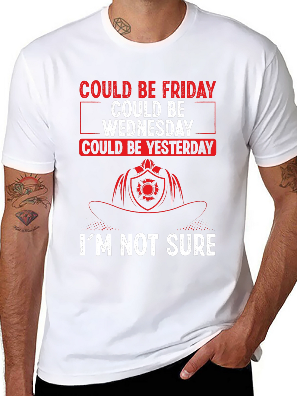 Could Be Friday Mens T-Shirt - Firefighter Design