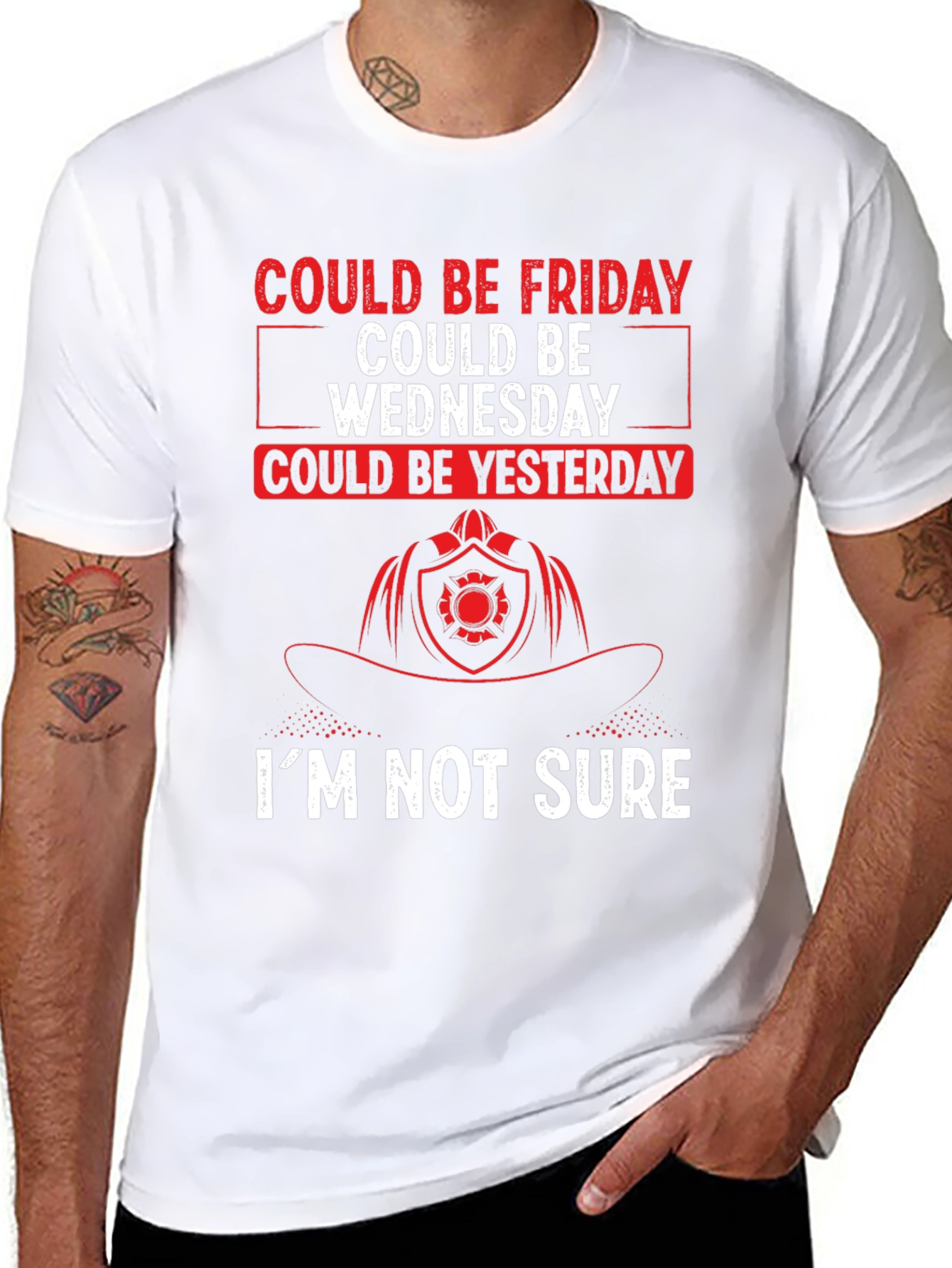 Could Be Friday Mens T-Shirt - Firefighter Design