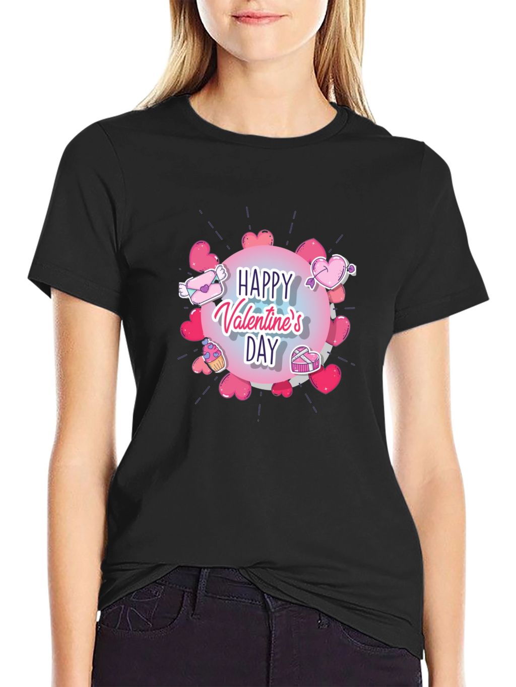 Happy Valentines Day Graphic T-Shirt