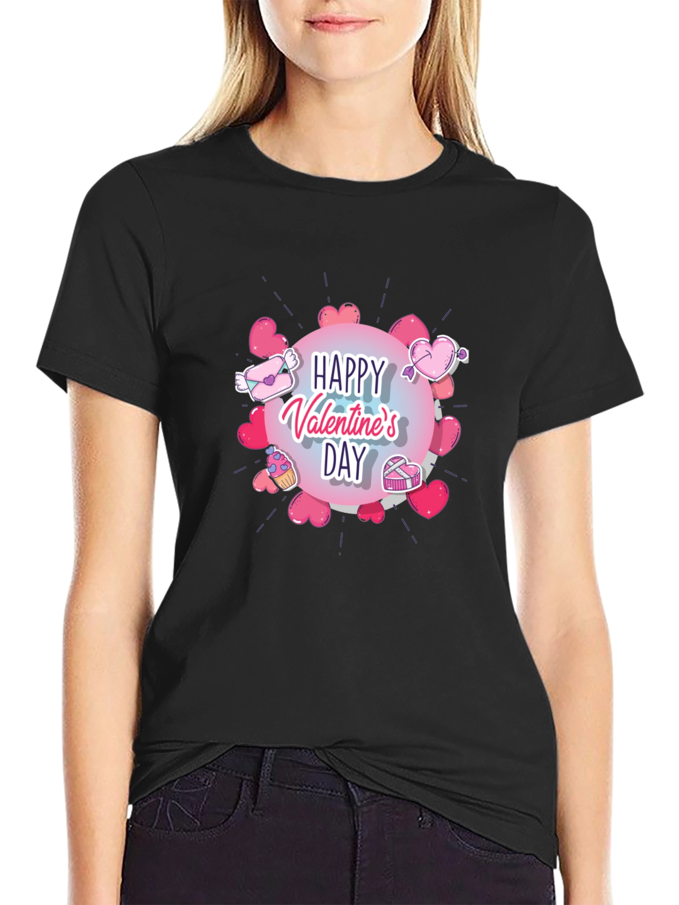 Happy Valentines Day Graphic T-Shirt