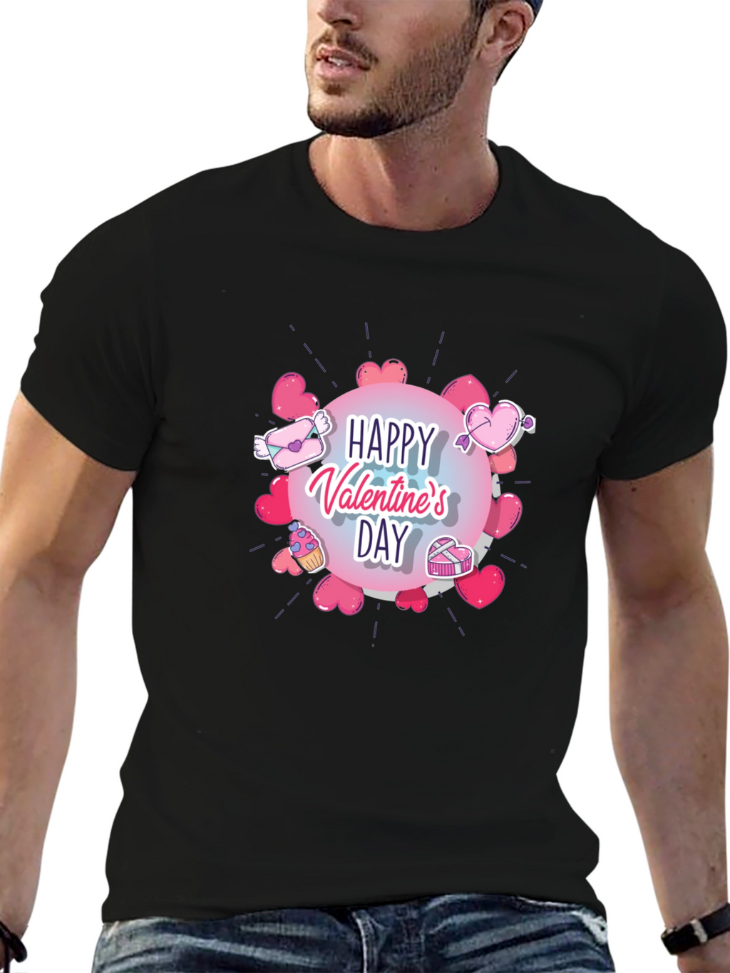 Happy Valentines Day Graphic T-Shirt