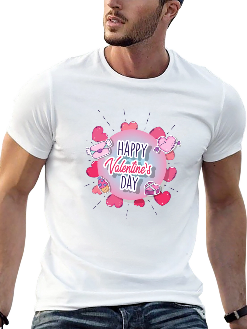 Happy Valentines Day Graphic T-Shirt