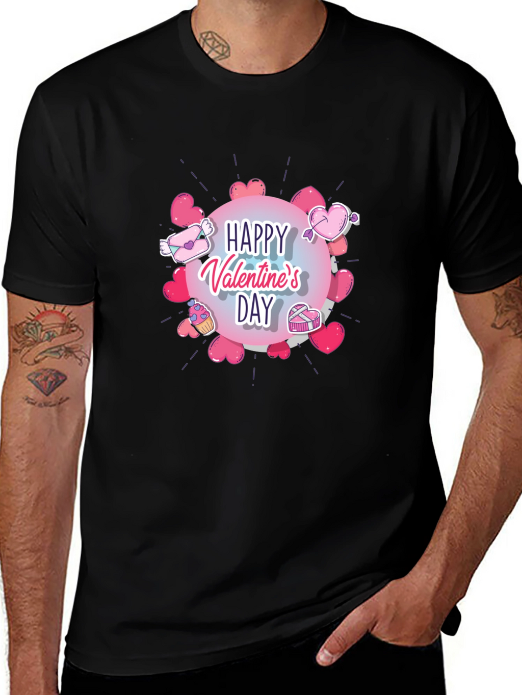 Happy Valentines Day Graphic T-Shirt