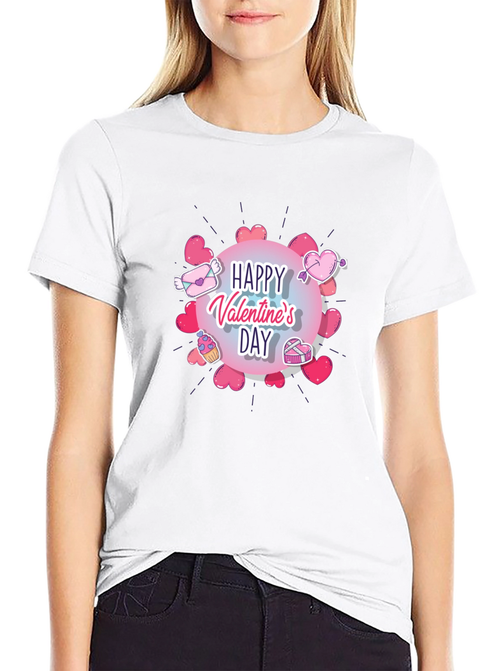 Happy Valentines Day Graphic T-Shirt