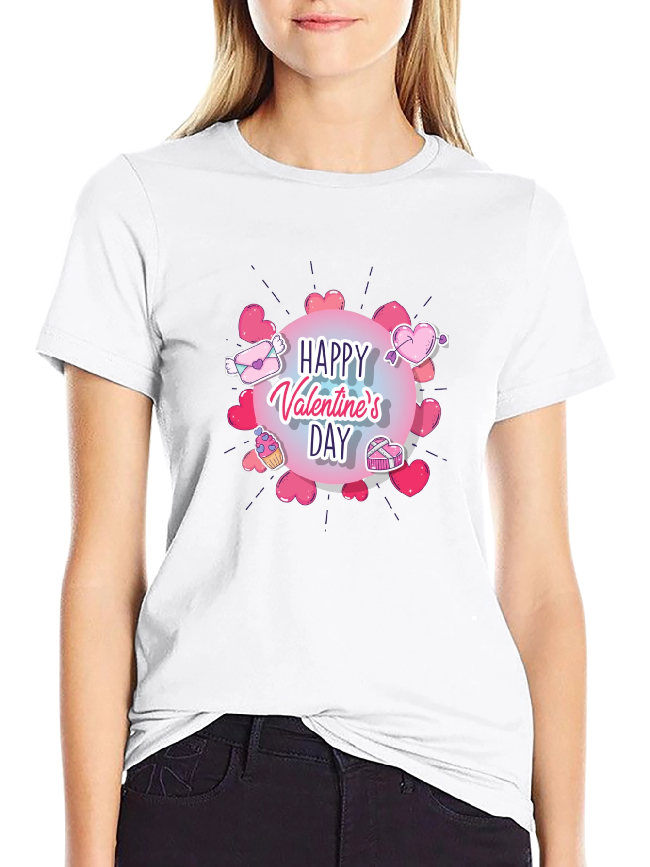 Happy Valentines Day Graphic T-Shirt
