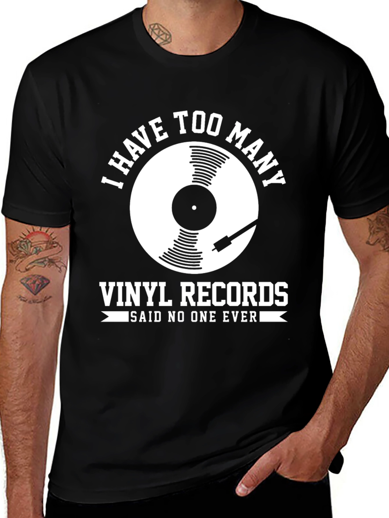 Vinyl Record T-Shirt - I Have Too Many Records