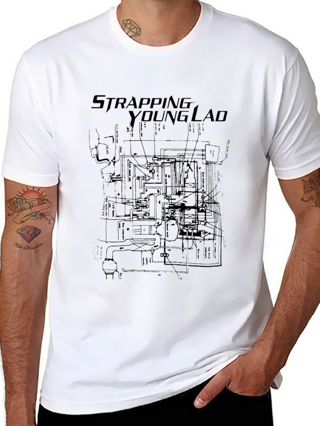Strapping Young Lad Black Graphic Tee
