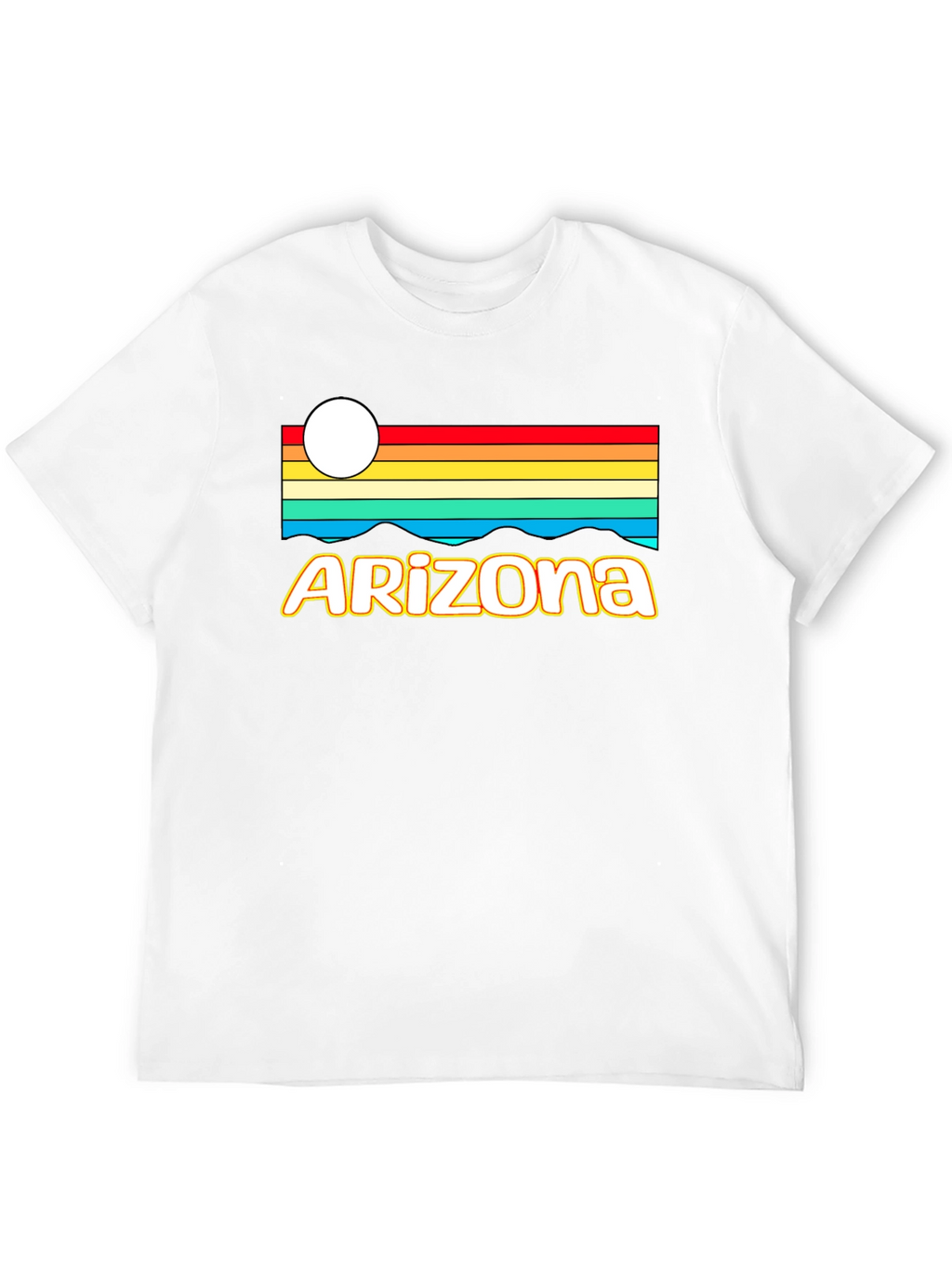 Retro Arizona Graphic Tee - Black Cotton T-Shirt