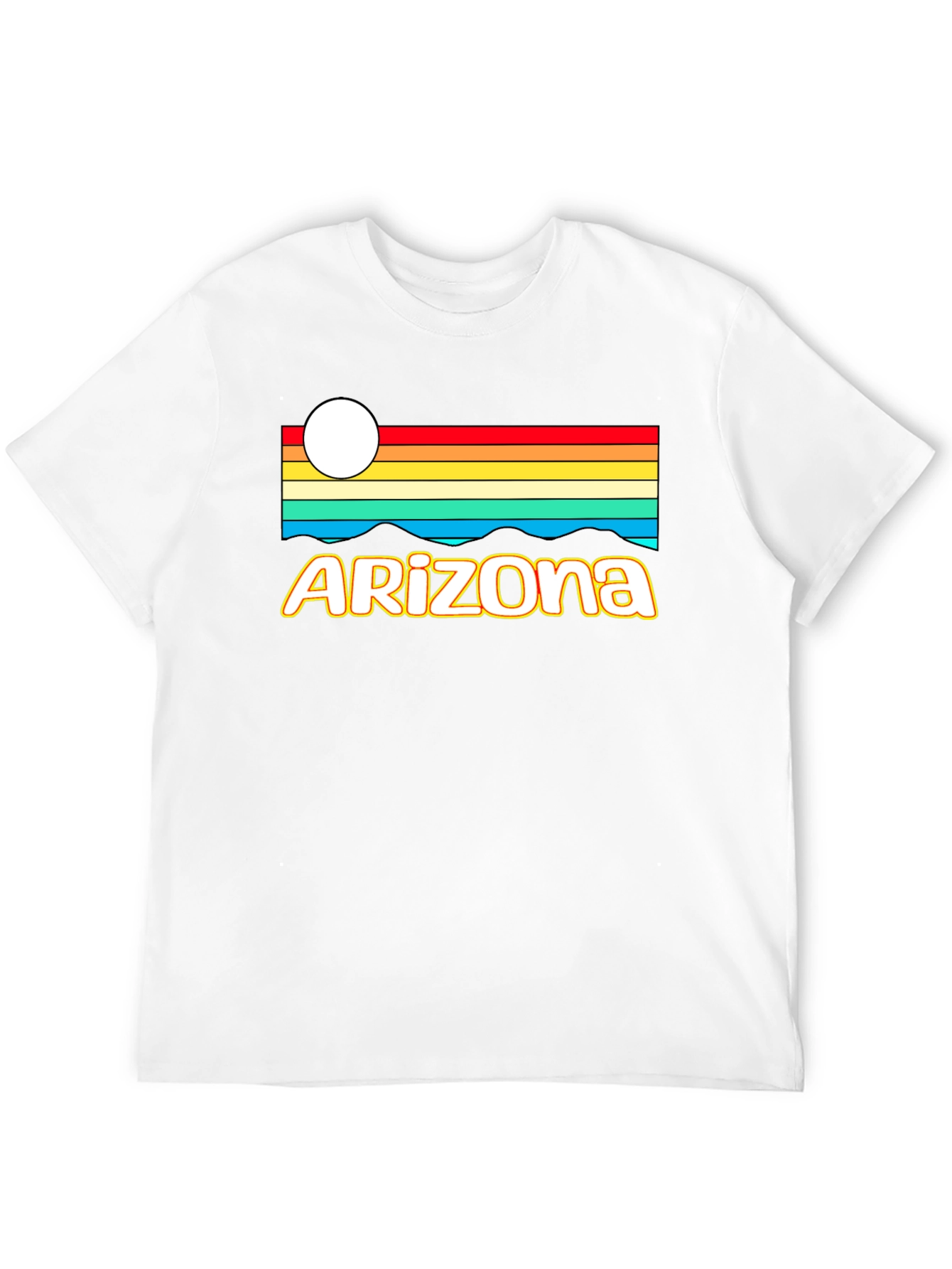 Retro Arizona Graphic Tee - Black Cotton T-Shirt
