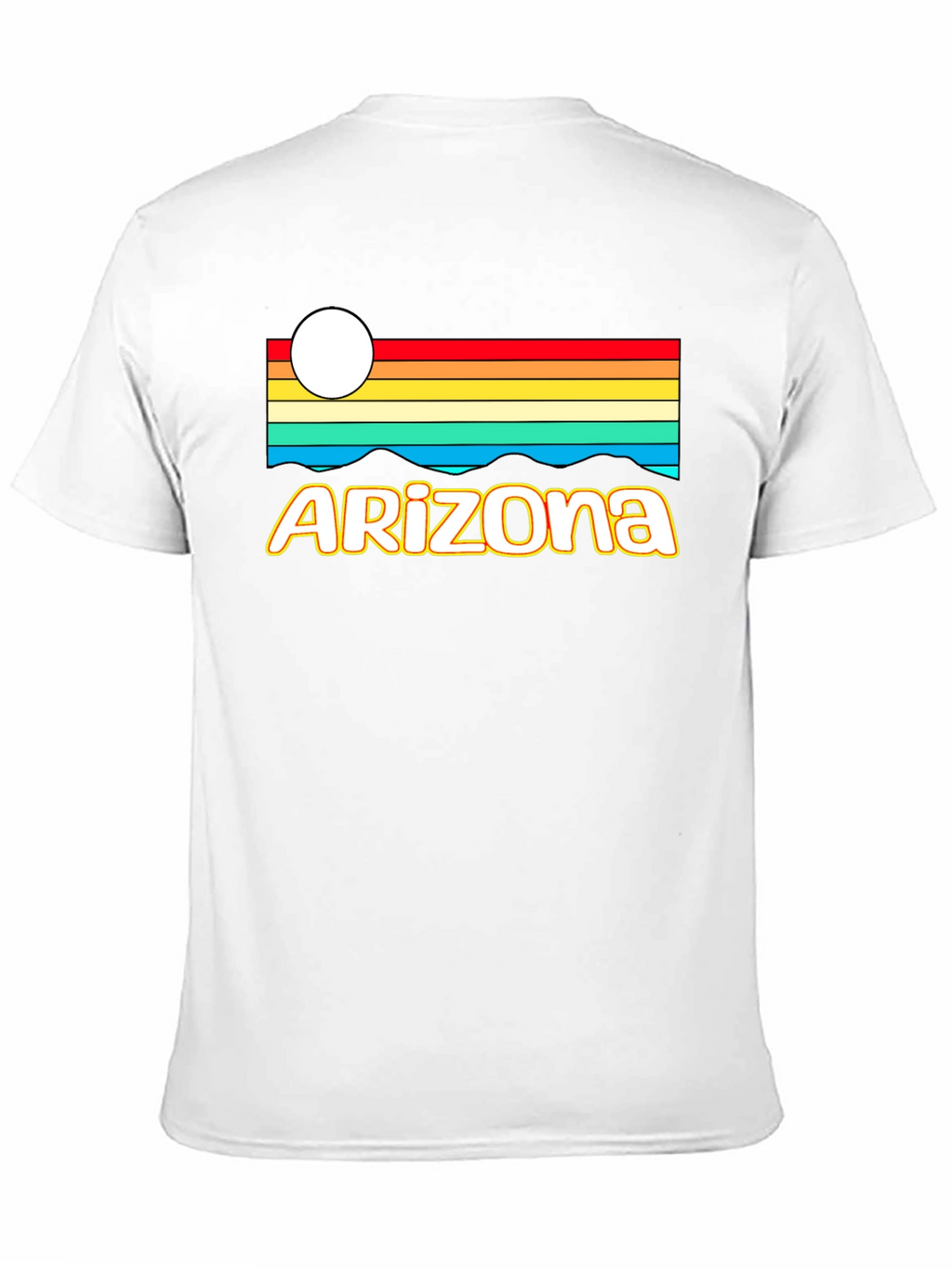 Retro Arizona Graphic Tee - Black Cotton T-Shirt