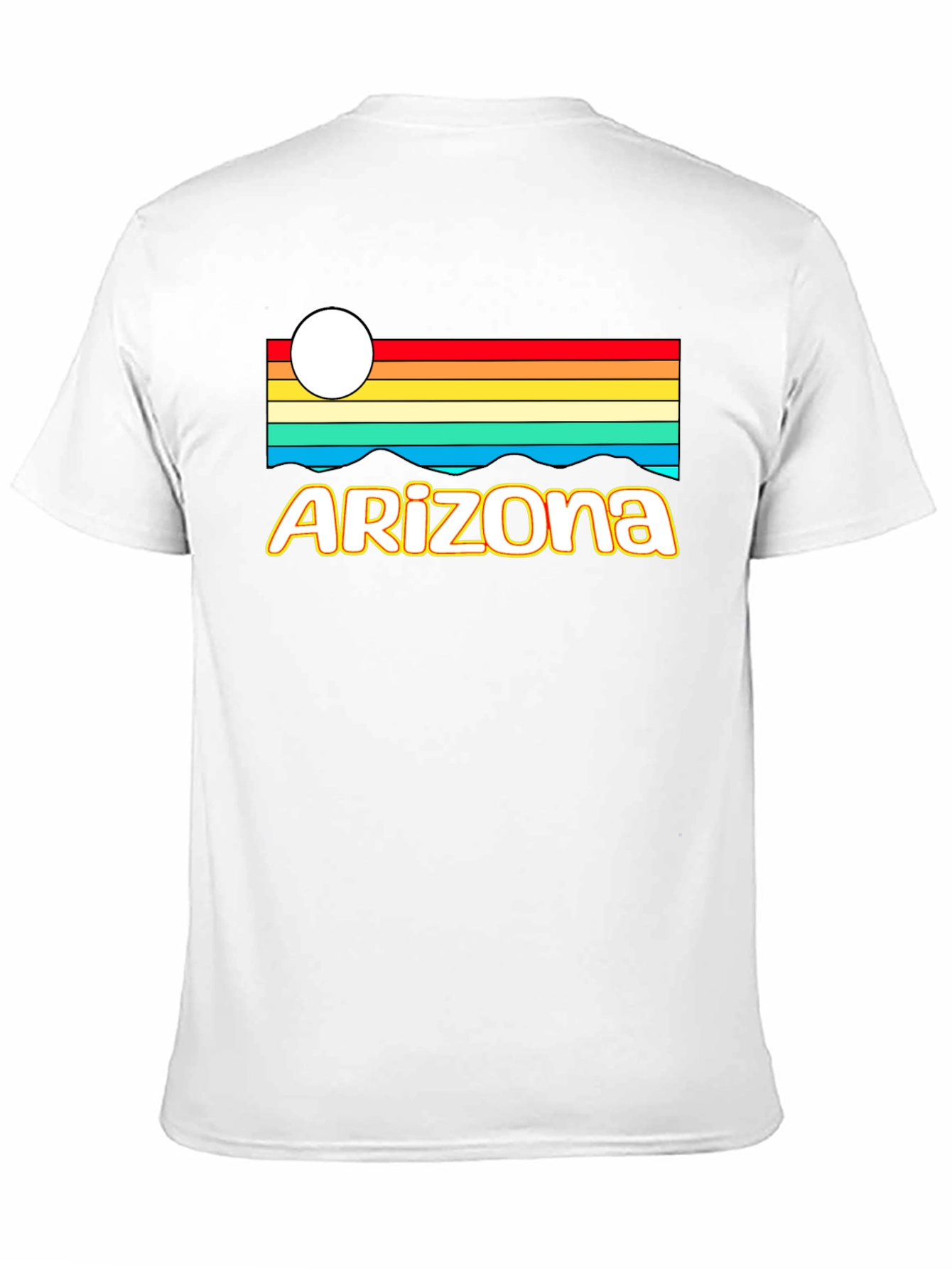 Retro Arizona Graphic Tee - Black Cotton T-Shirt