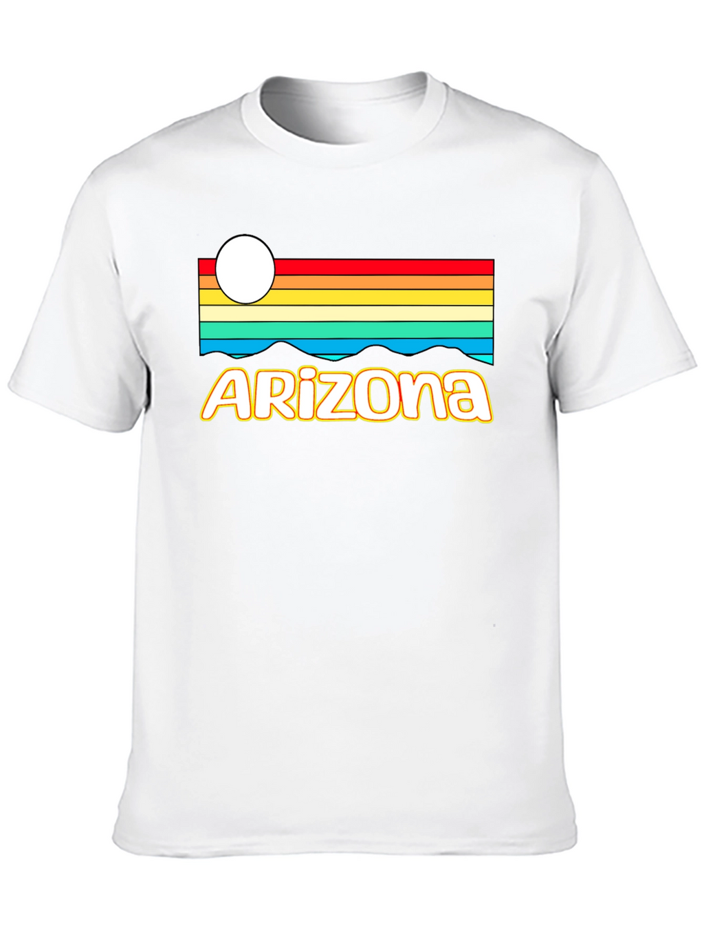 Retro Arizona Graphic Tee - Black Cotton T-Shirt