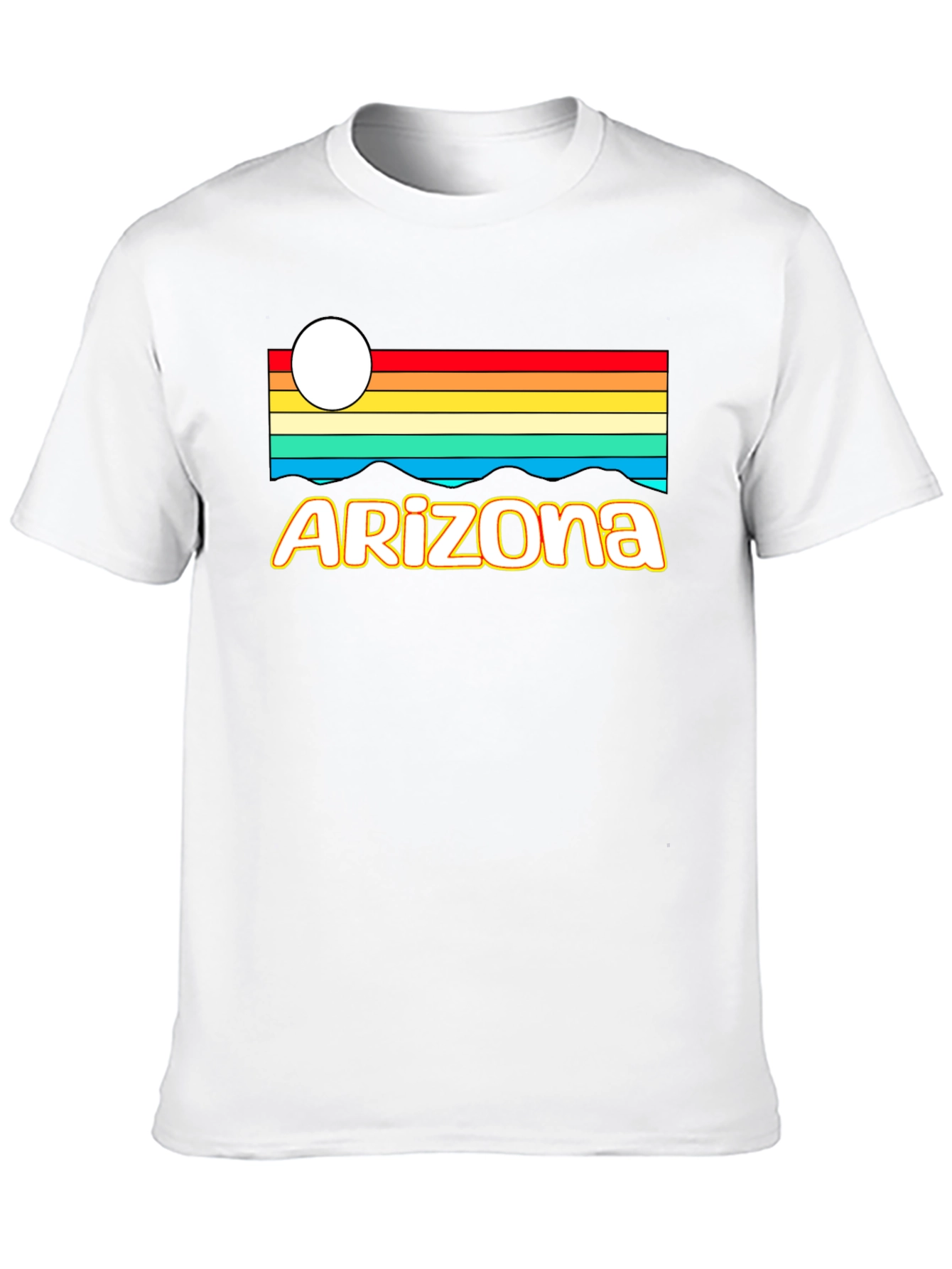 Retro Arizona Graphic Tee - Black Cotton T-Shirt