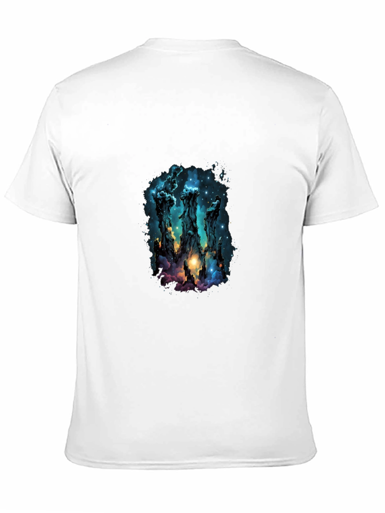 Nebula Pillars Graphic Tee - Cosmic Design