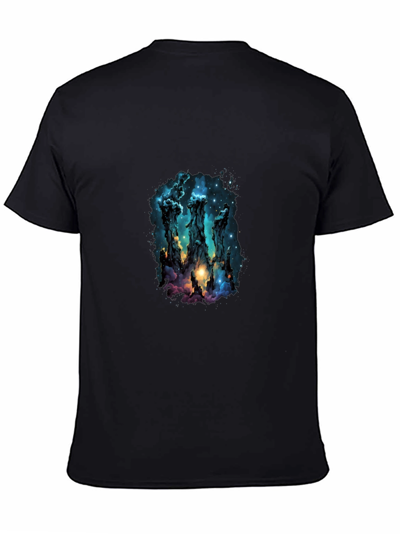 Nebula Pillars Graphic Tee - Cosmic Design