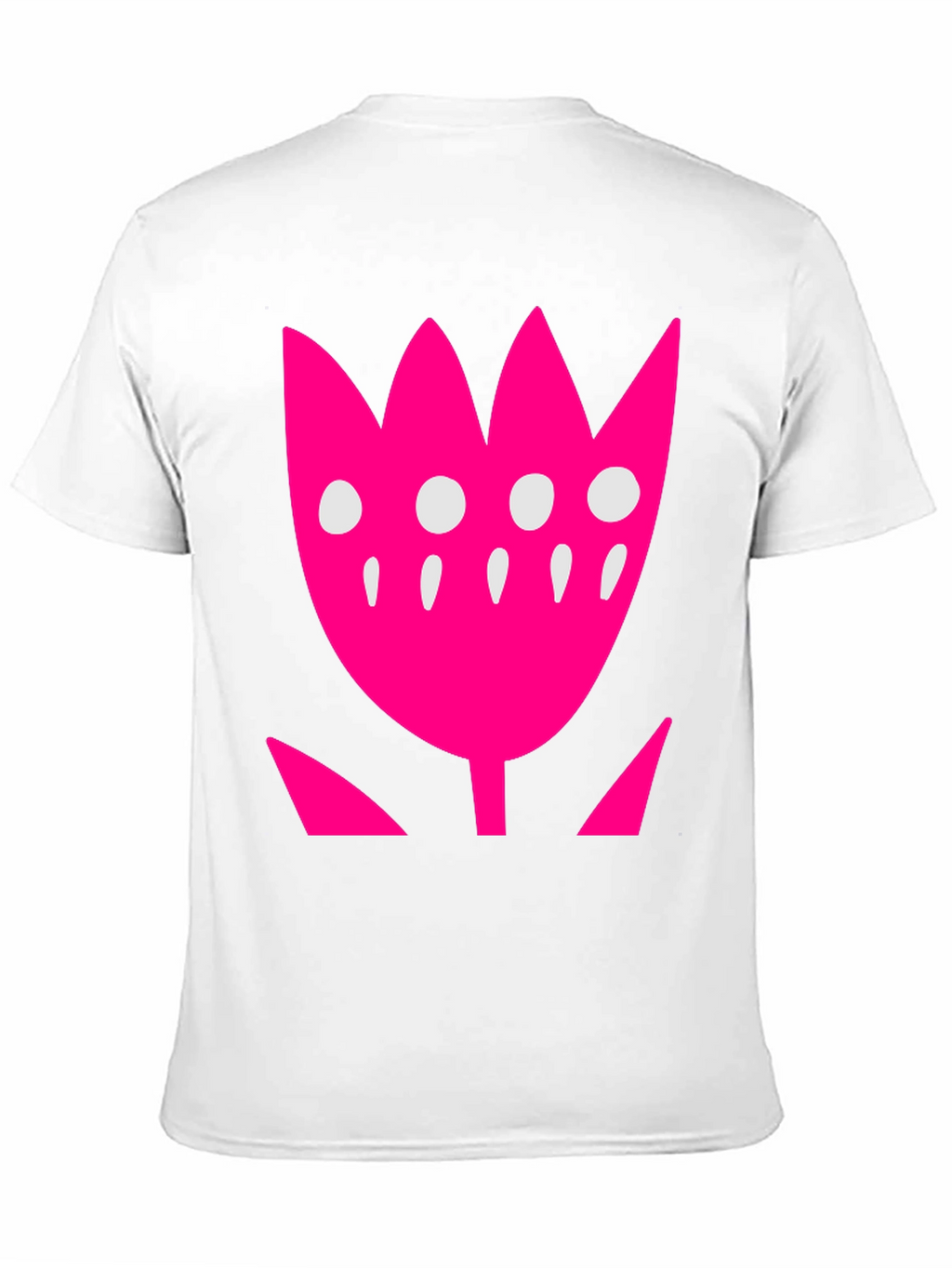 Pink Floral Graphic Print Black T-Shirt