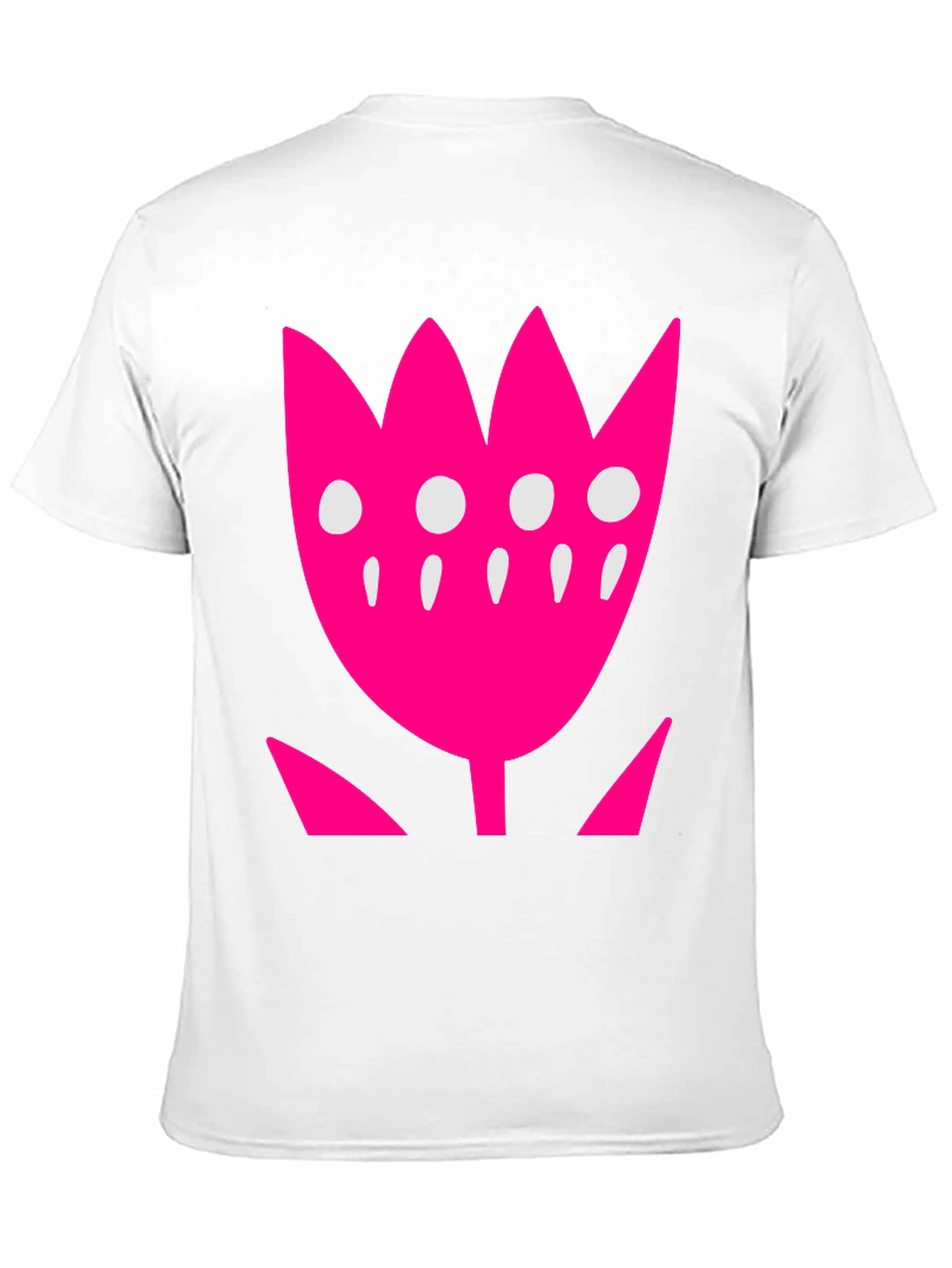 Pink Floral Graphic Print Black T-Shirt