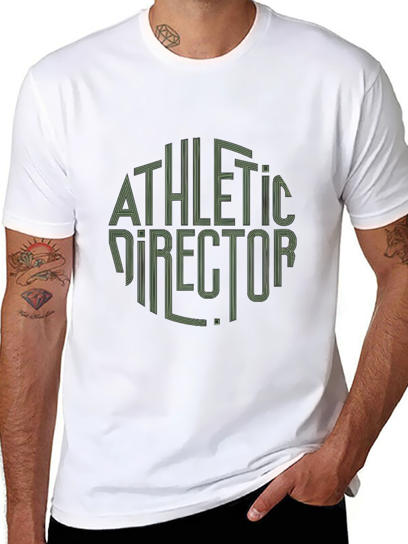 Athletic Director Graphic Tee - Stylish Round Design