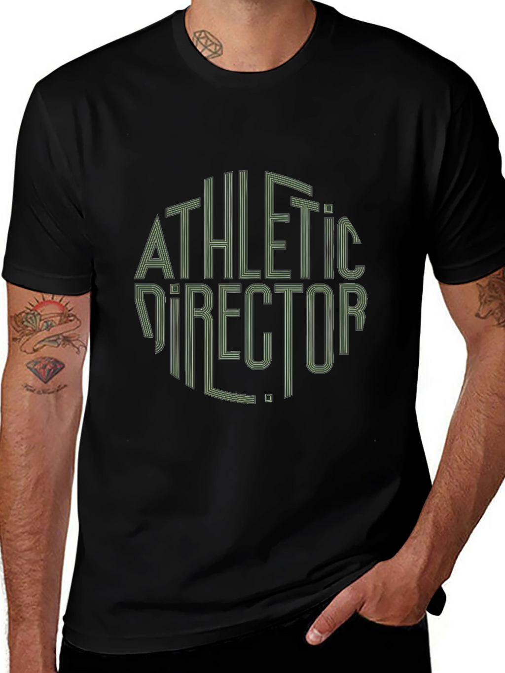 Athletic Director Graphic Tee - Stylish Round Design