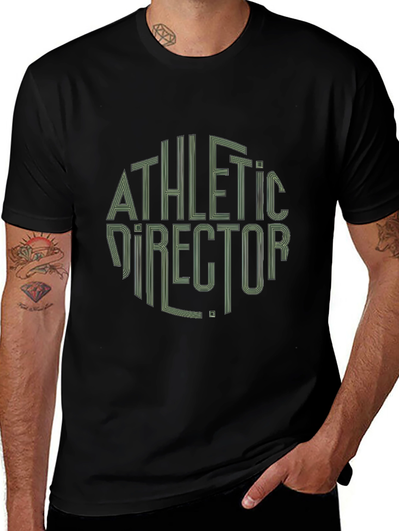 Athletic Director Graphic Tee - Stylish Round Design