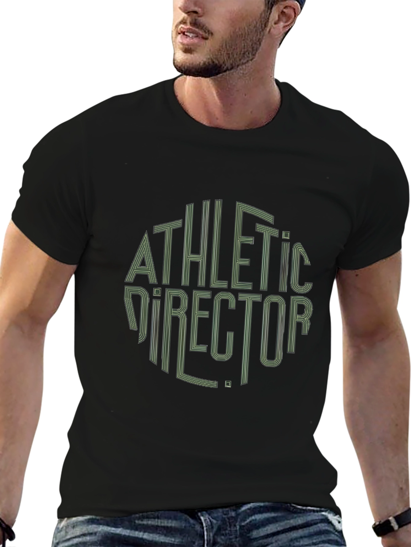 Athletic Director Graphic Tee - Stylish Round Design