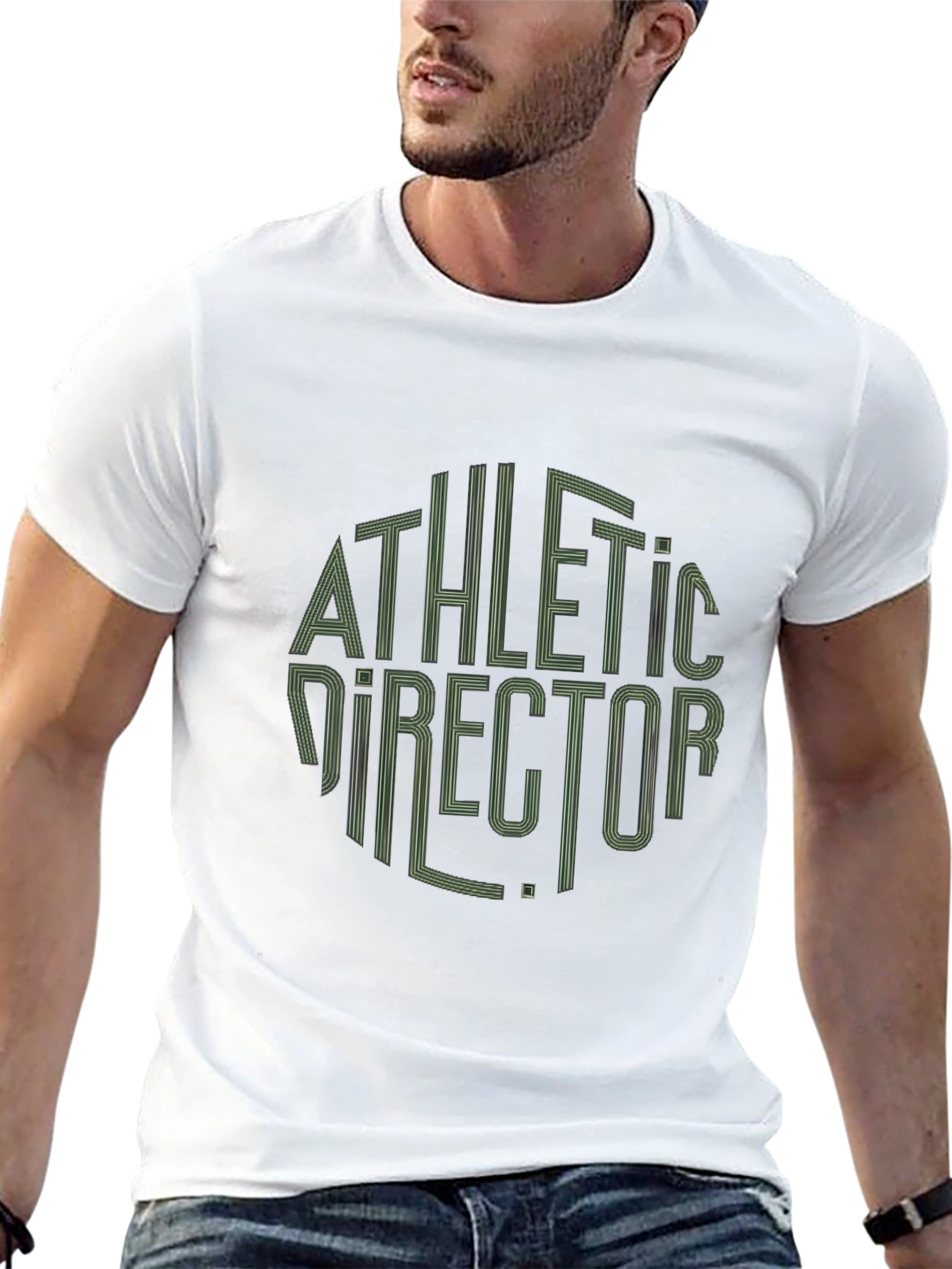 Athletic Director Graphic Tee - Stylish Round Design