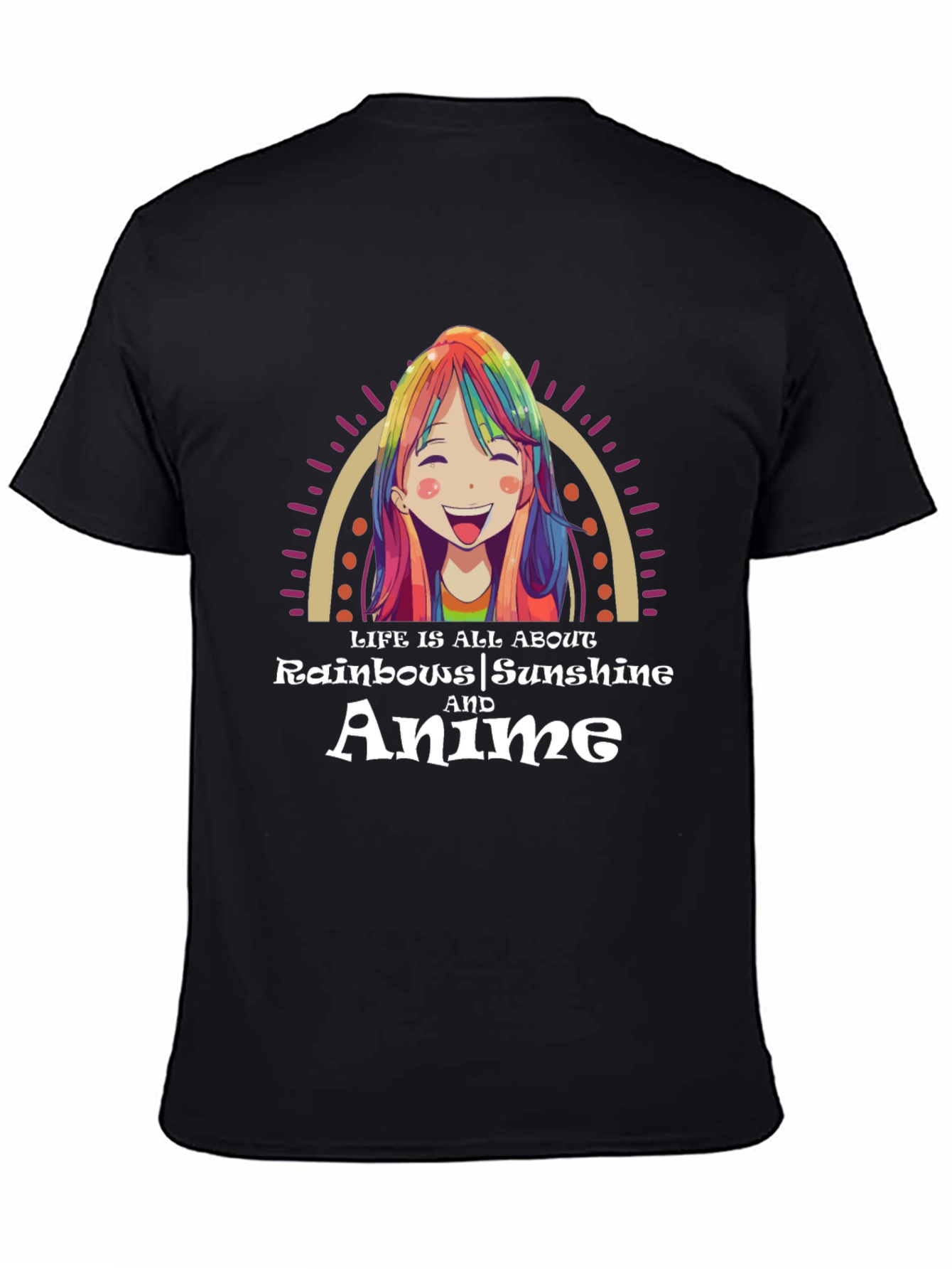 Rainbow Anime Life T-Shirt - All About Rainbows and Anime