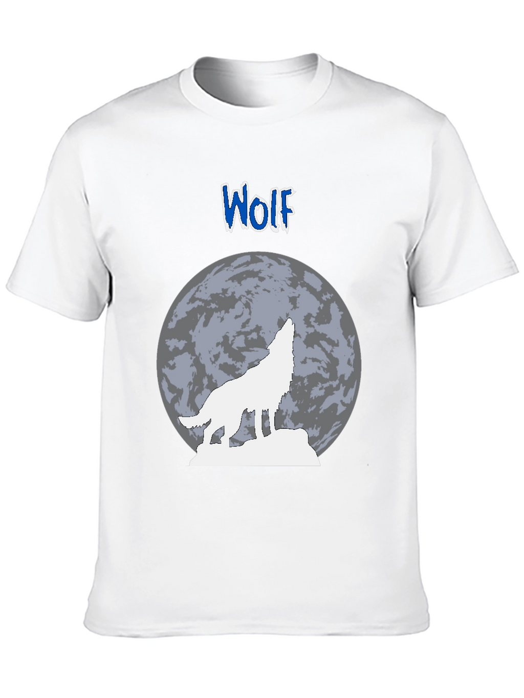 Wolf Howling at Moon Graphic T-Shirt - Black