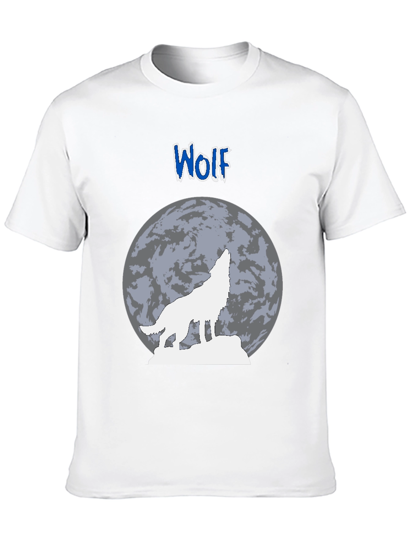 Wolf Howling at Moon Graphic T-Shirt - Black