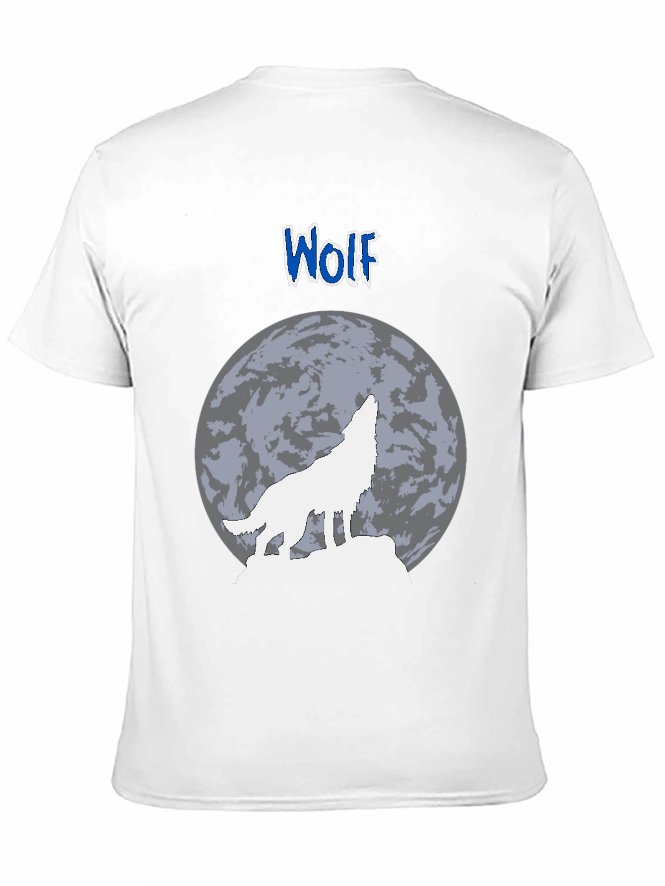 Wolf Howling at Moon Graphic T-Shirt - Black