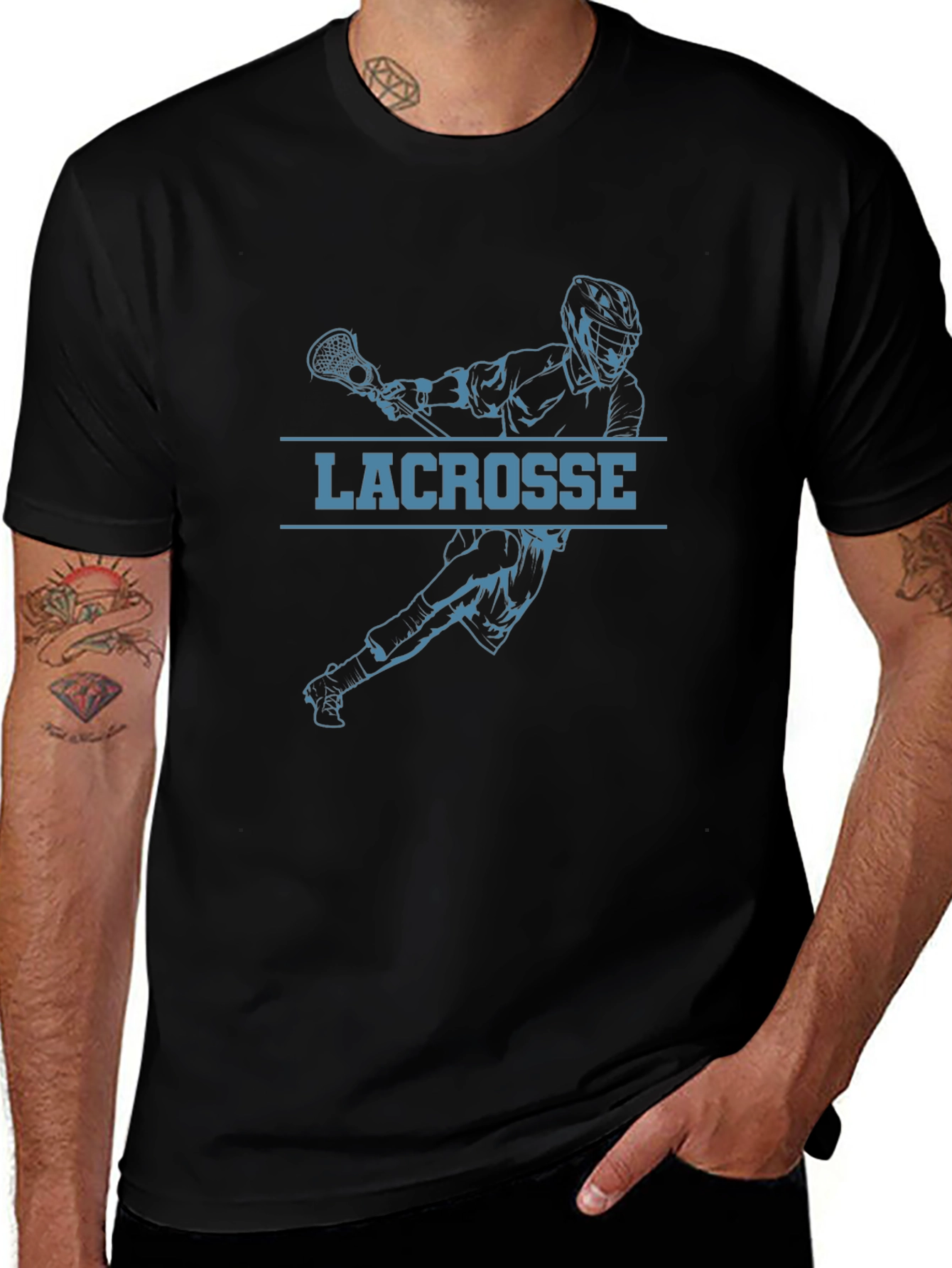 Lacrosse Player Graphic T-Shirt