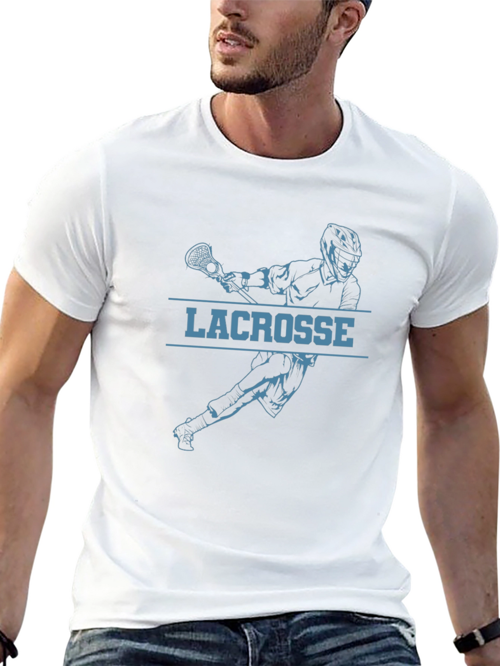 Lacrosse Player Graphic T-Shirt